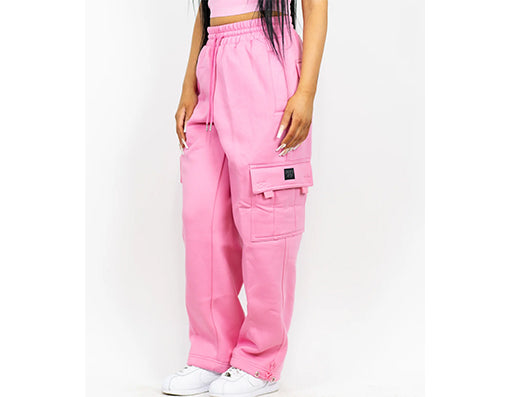 FB County Baggy Heavyweight Cargo Fleece Pink Sweatpants