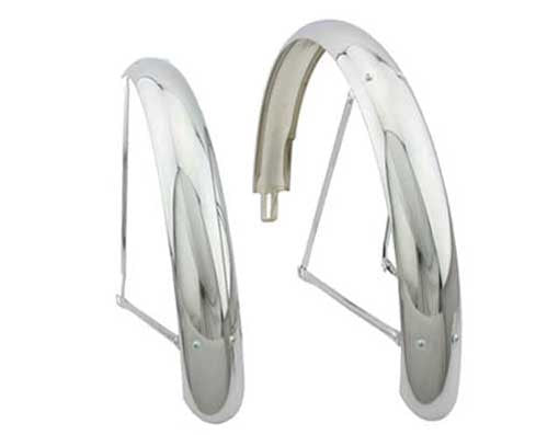 24" Classic Adjustable Middleweight Fender Set Chrome.