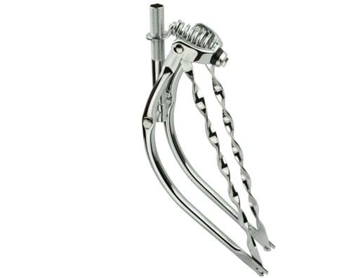 26" Bent Spring Fork 1" w/Twisted Bars Chrome.