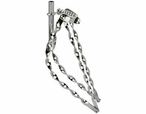 26" Bent Flat Twisted Spring Fork 1" Chrome